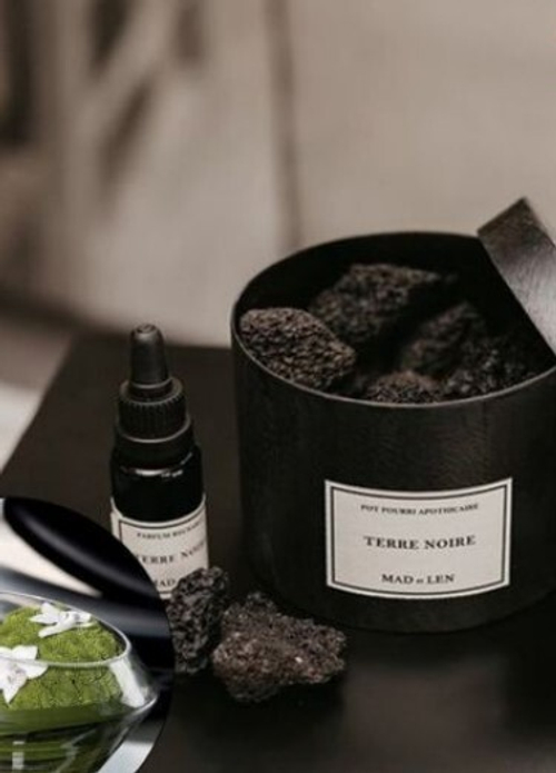 Камни ароматические Figue noire MAD et LEN лавовый камень/black