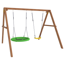 Деревянные качели с качелями гнездо Свиби