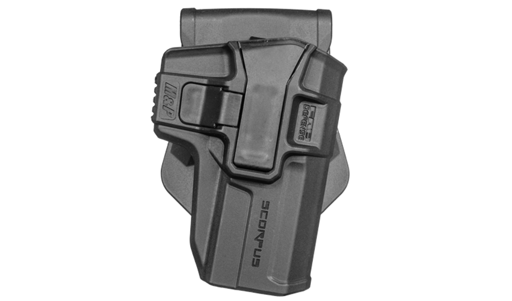 Кобура поворотная с кнопкой для Glock 9 мм (левша), черный, Fab Defense