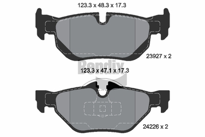 BENDIX Braking - BPD1023-BEN - Brake Pad Set, disc brake