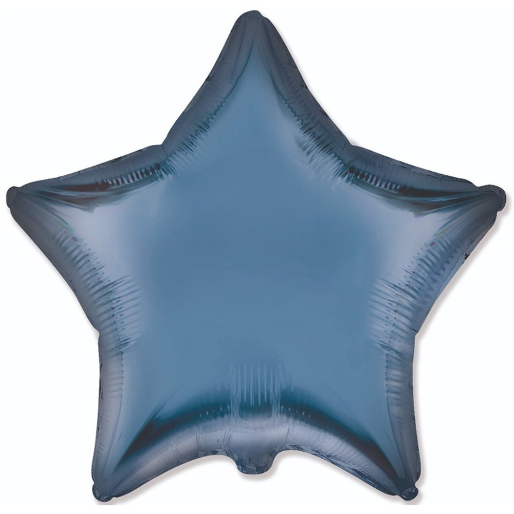 Фольгированная фигура, звезда, 18"/46СМ Сатин Steel Blue