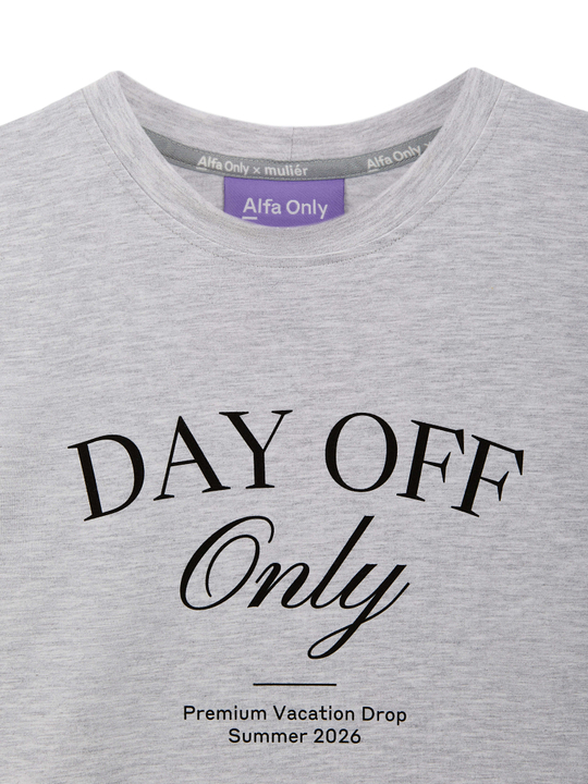 Футболка "Day off only" серая