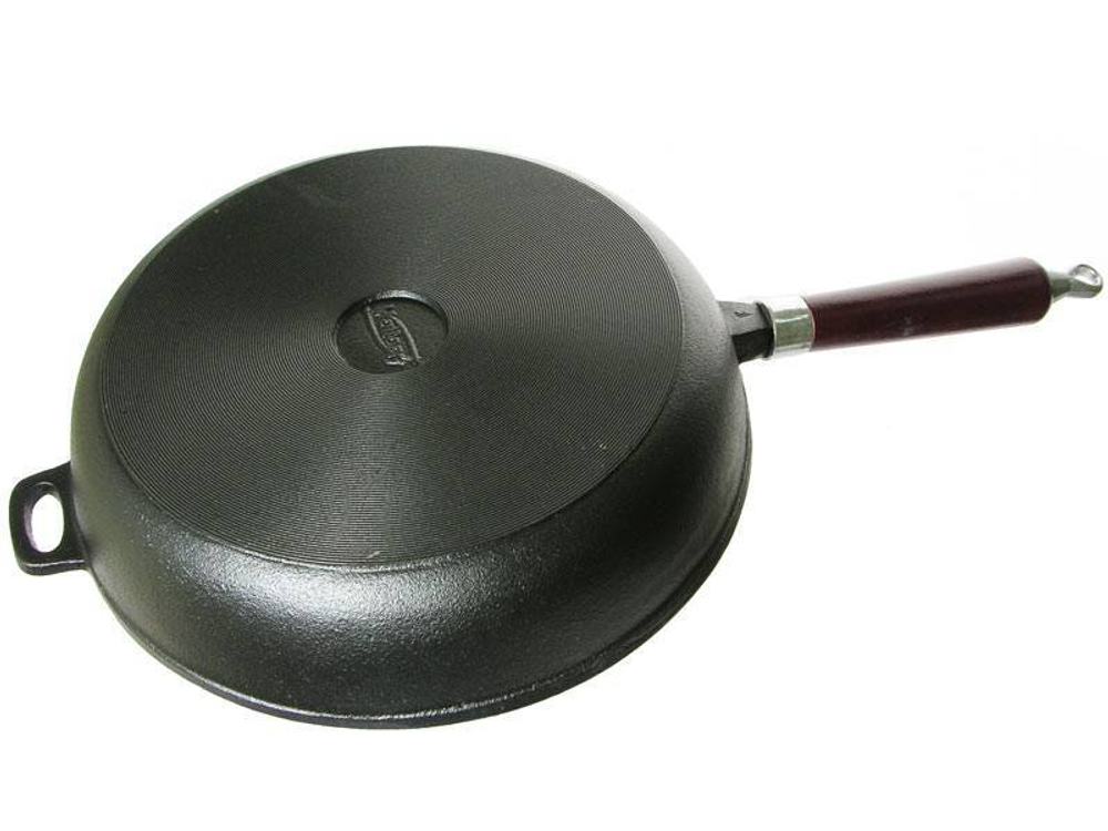 Сковорода 24см чугунная с деревянной ручкой CIF24-W