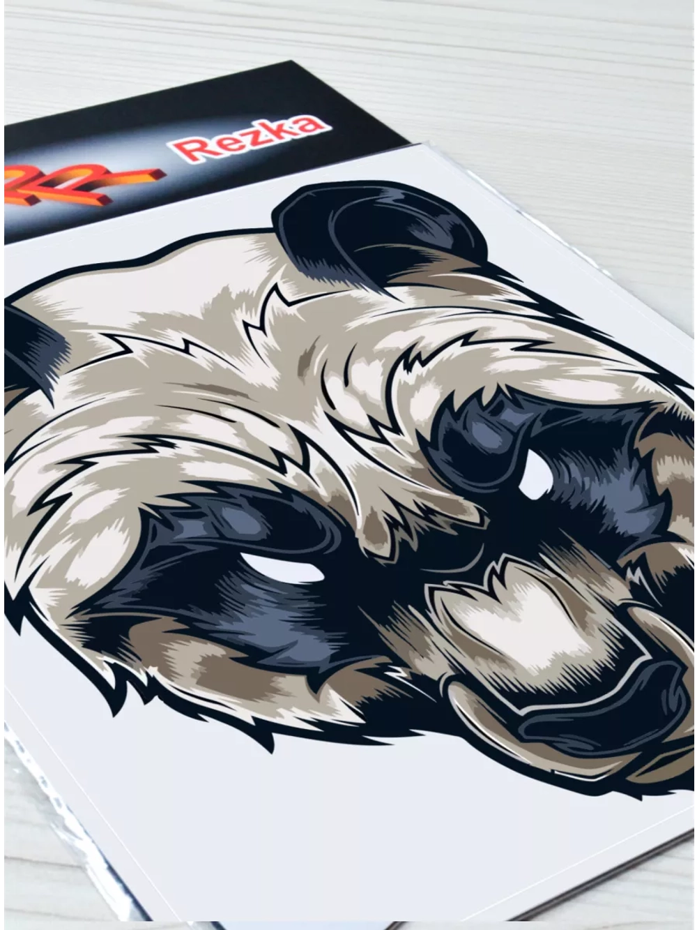 Наклейка - Злая панда