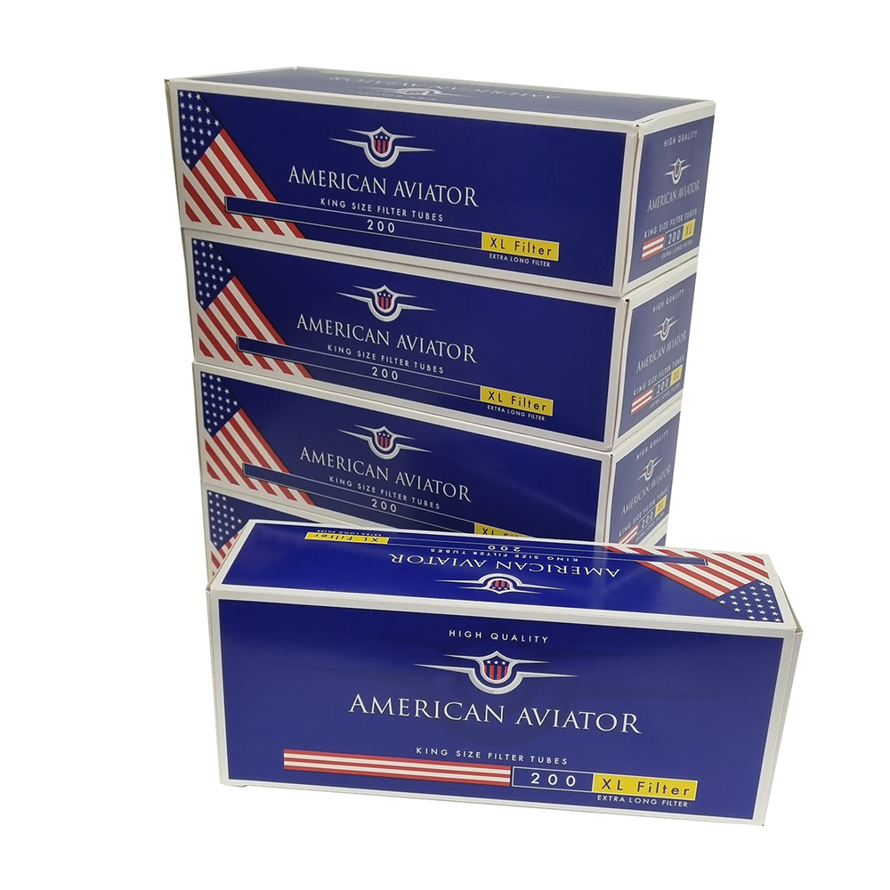 Комплект гильзы для сигарет "American Aviator" XL Filter 5х200шт