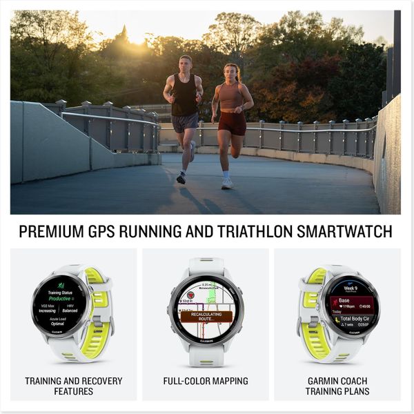 Умные часы Garmin Forerunner 970, Белый | Whitestone (010-02969-01 | 010-02969-61)