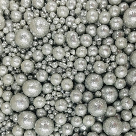 Драже зерновое в шоколадной глазури Блеск МИКС (серебро) (703)