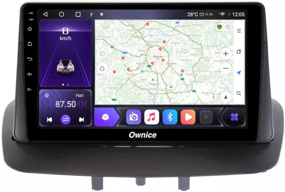 Магнитола для Renault Fluence/ Megane 2009-2017 (любая комплектация) - Carmedia SF-9997 QLed, Android 12, TS10, CarPlay, 4G SIM-слот