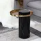 Журнальный столик Melba, Ø42х53 см, черный мрамор, золото