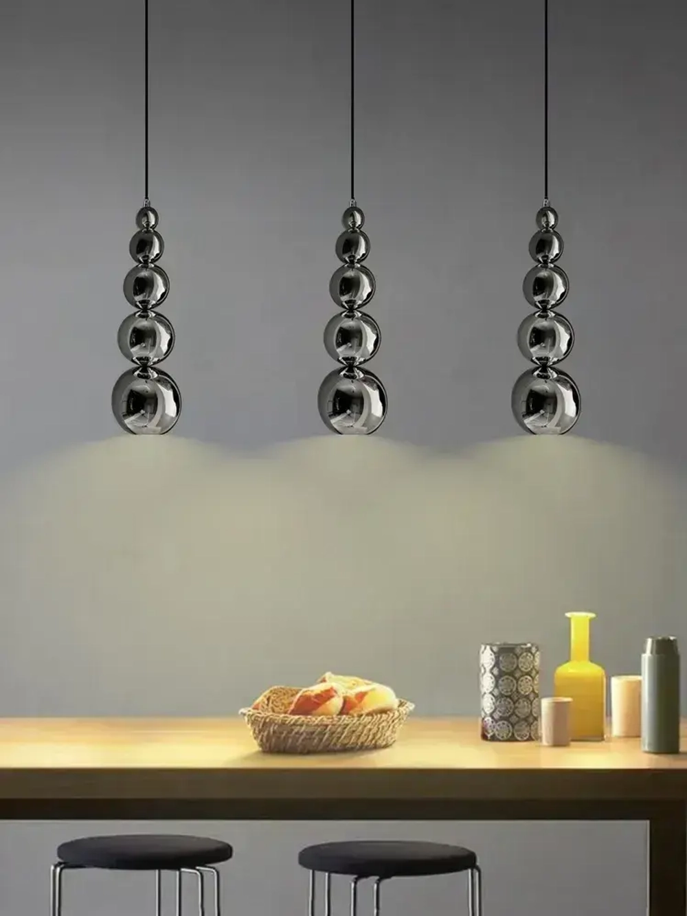 Светильник прикроватный потолочный подвесной Volume, серебристый