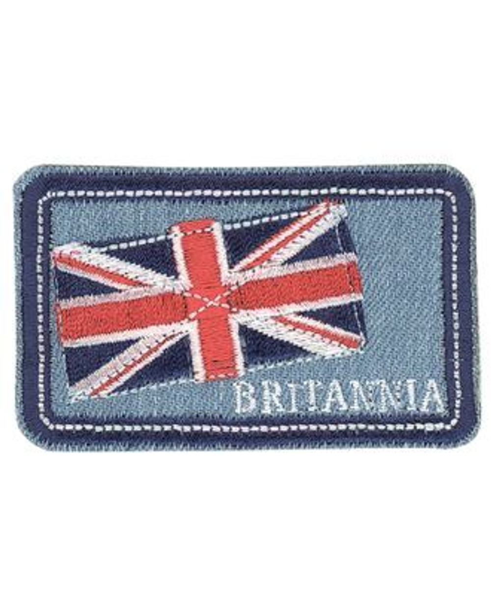 Термоаппликация "Британия джинсовая", 3,4 x 3,4 см , 1 шт, 100% полиэстер (10013160/300819/0337387/1