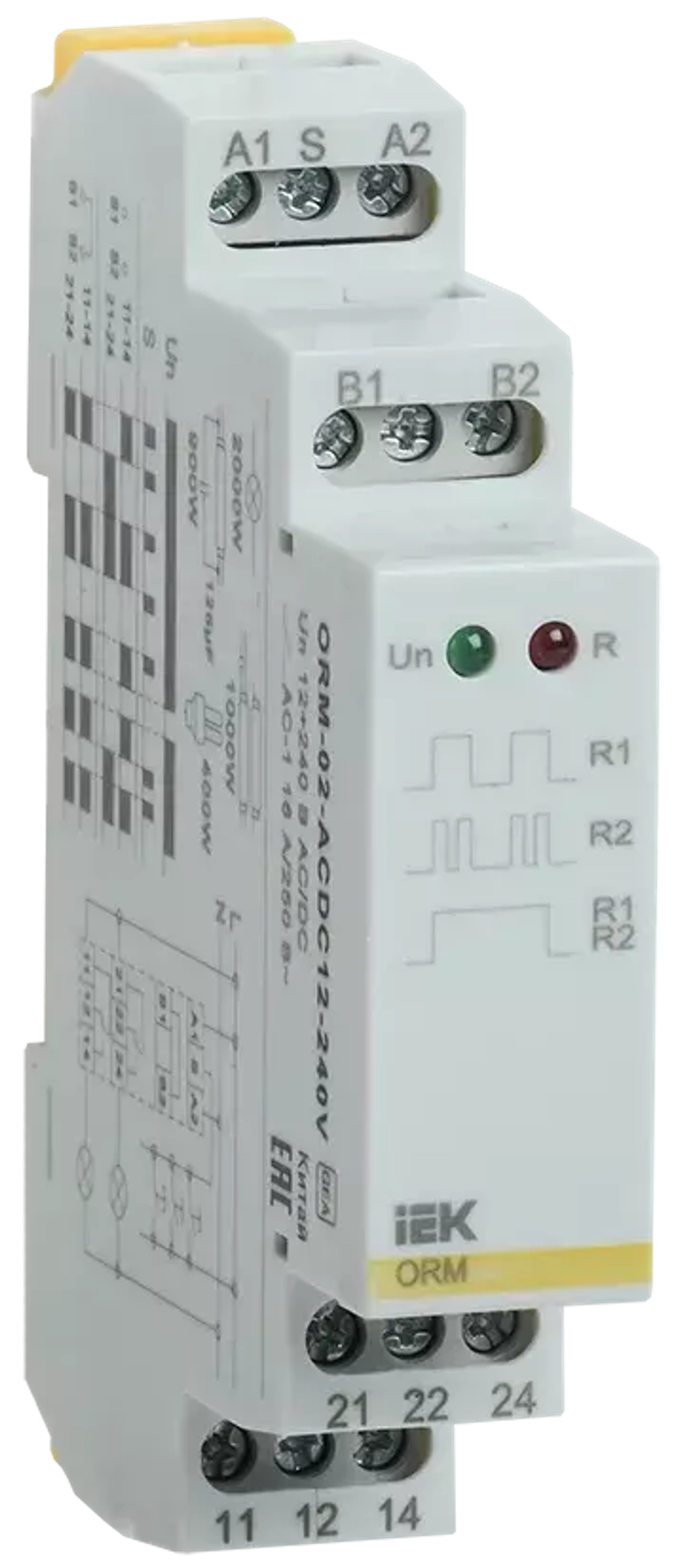 Реле импульсное ORM 02 конт 12-240 B AC/DC IEK  ORM-02-ACDC12-240V