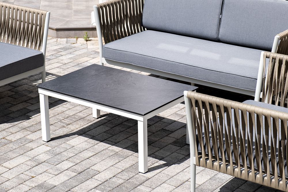 "Касабланка" лаунж-зона плетеная из роупа 4-местная, цвет серый