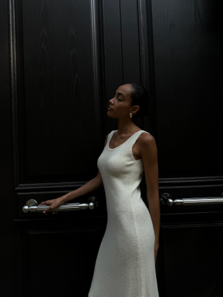 Платье MIU, молочный