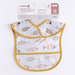 5545679 Нагрудник детский, непромокаемый с карманом «Рыбки» на липучке