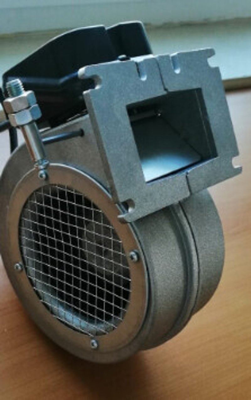 Радиальный вентилятор улитка BDRAS-B 120-60, с заслонкой, алюминиевый корпус