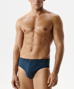 Мужские трусы слипы классика Atlantic, набор 2 шт., хлопок, сине-зелёные + зелёные, 2RMP-006