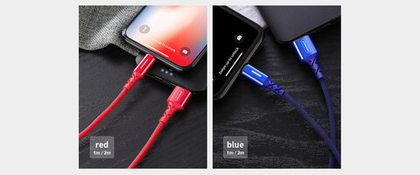 USB cable Lightning 2m S-M364 (Intelligent Power OFF смарт выключение) Joyroom 2.0А blue