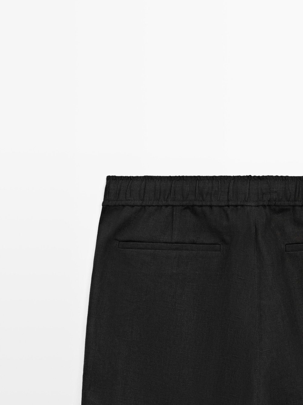 Massimo Dutti Льняные спортивные брюки, черный