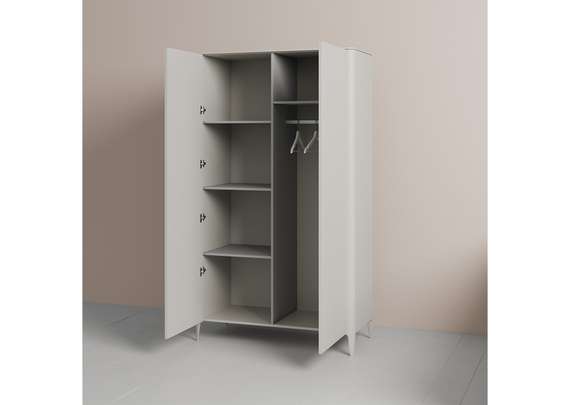 Шкаф Type 2-х створчатый 210х120 см (серо-бежевый)