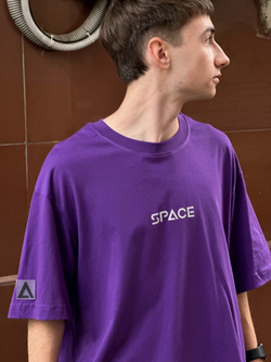 Футболка SPACE OverSize Фиолетовый Light