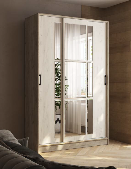 Шкаф-купе СТИЛЬ-2 1400 дуб крафт серый / дуб крафт белый