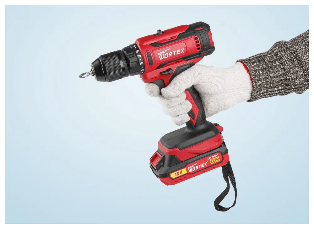 Дрель-шуруповерт аккумуляторная WORTEX BD 1820-1 Li ALL1 SOLO без аккумулятора и зу (0329360)