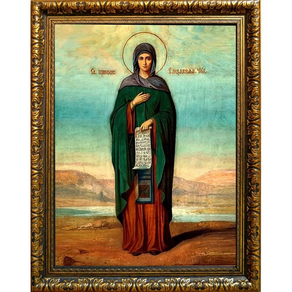 Елизавета Чудотворица, игумения Константинопольская. Икона на холсте.