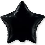 Шар (18"/46 см) Звезда, Черный 1 шт.