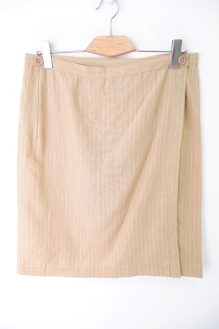 Юбка бежевая в полоску 48 размер