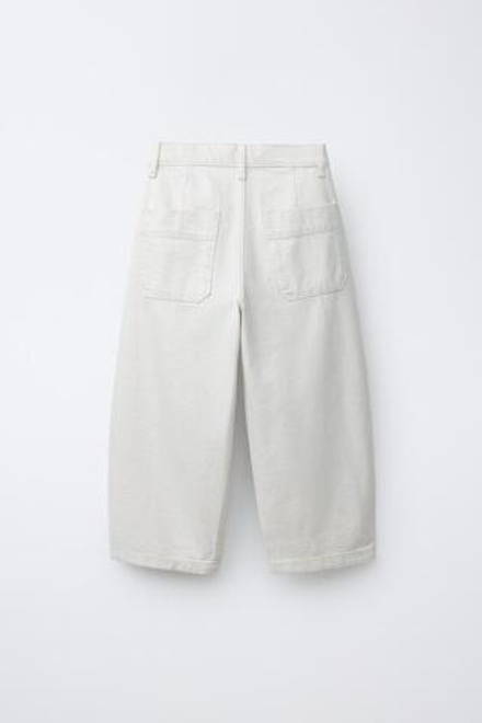 ZARA ДЖИНСЫ BALLOON, ЭКРЮ