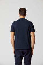 Футболка муж. AERONAUTICA 2152 синий триколор бархатом