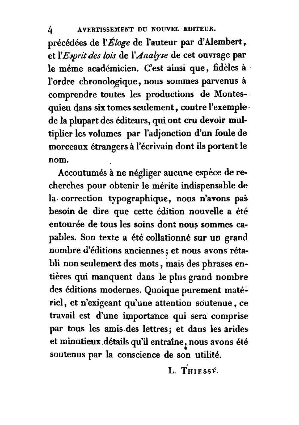Oeuvres Complètes De Montesquieu: Lettres Persanes De Montesquieu, Précédées De Son Éloge Par D'alembert (French Edition) | Charles Secondat De Montesquieu