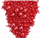 Шарики кранч "Жемчуг красный" микс 100 гр.