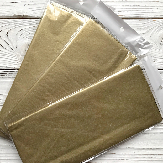 Бумага тишью 50 х 66 см (10 листов), золотая