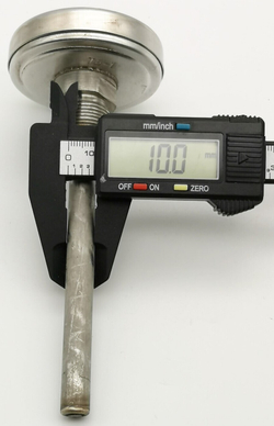 Термометр биметаллический ТБ-1 (0+100) 100мм,G1/2 ,1/5, осевой, показывающий