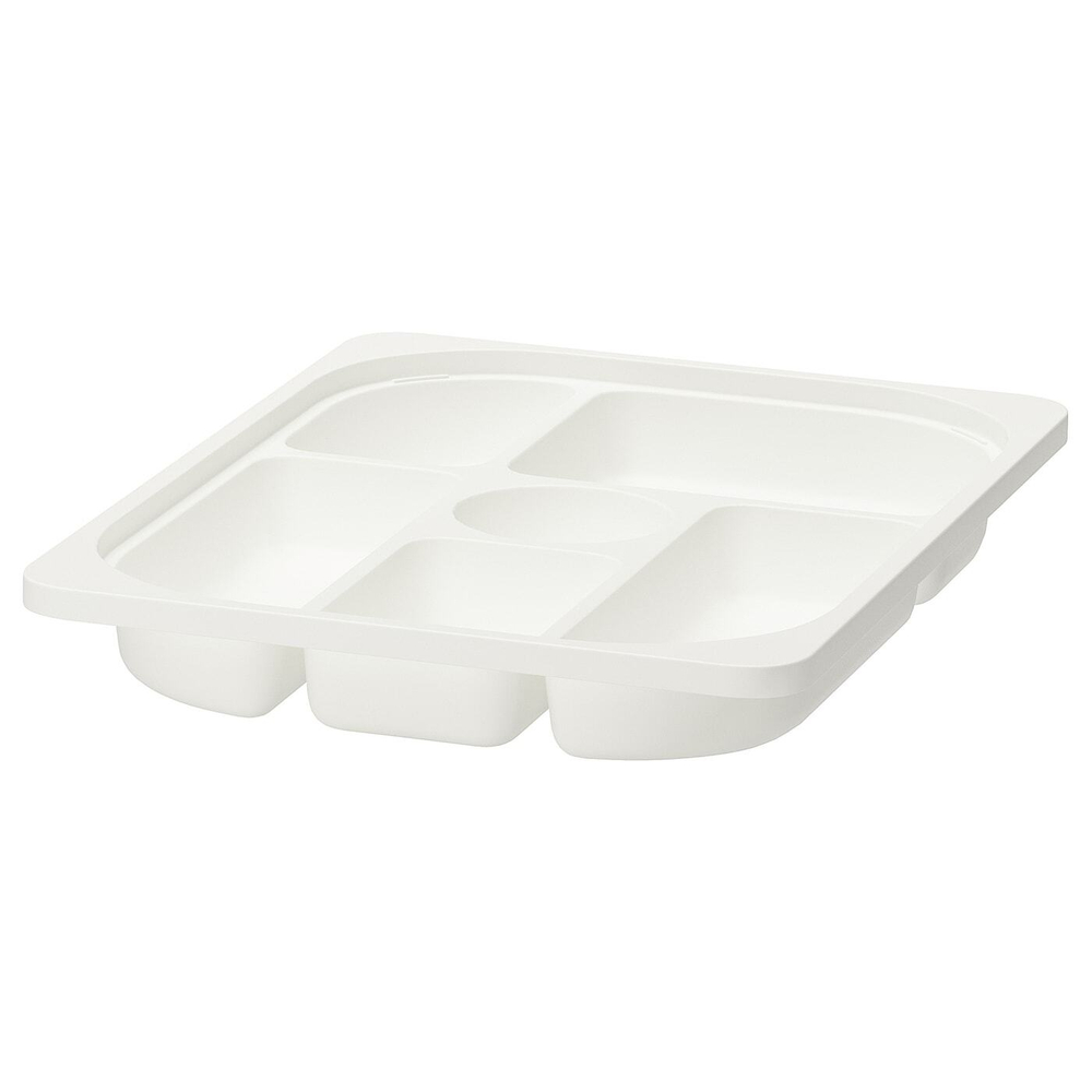 IKEA TROFAST  (ИКЕА ТРОФАСТ)  -  Поднос с отделениями, белый, 42x30x5 см