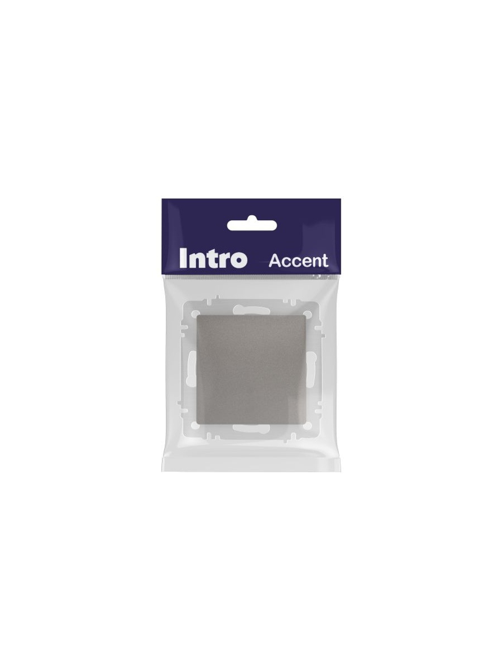 Выключатель 1-кл. СП Accent 6-101-09 10А IP20 250В AL/CU титан Intro Б0063440