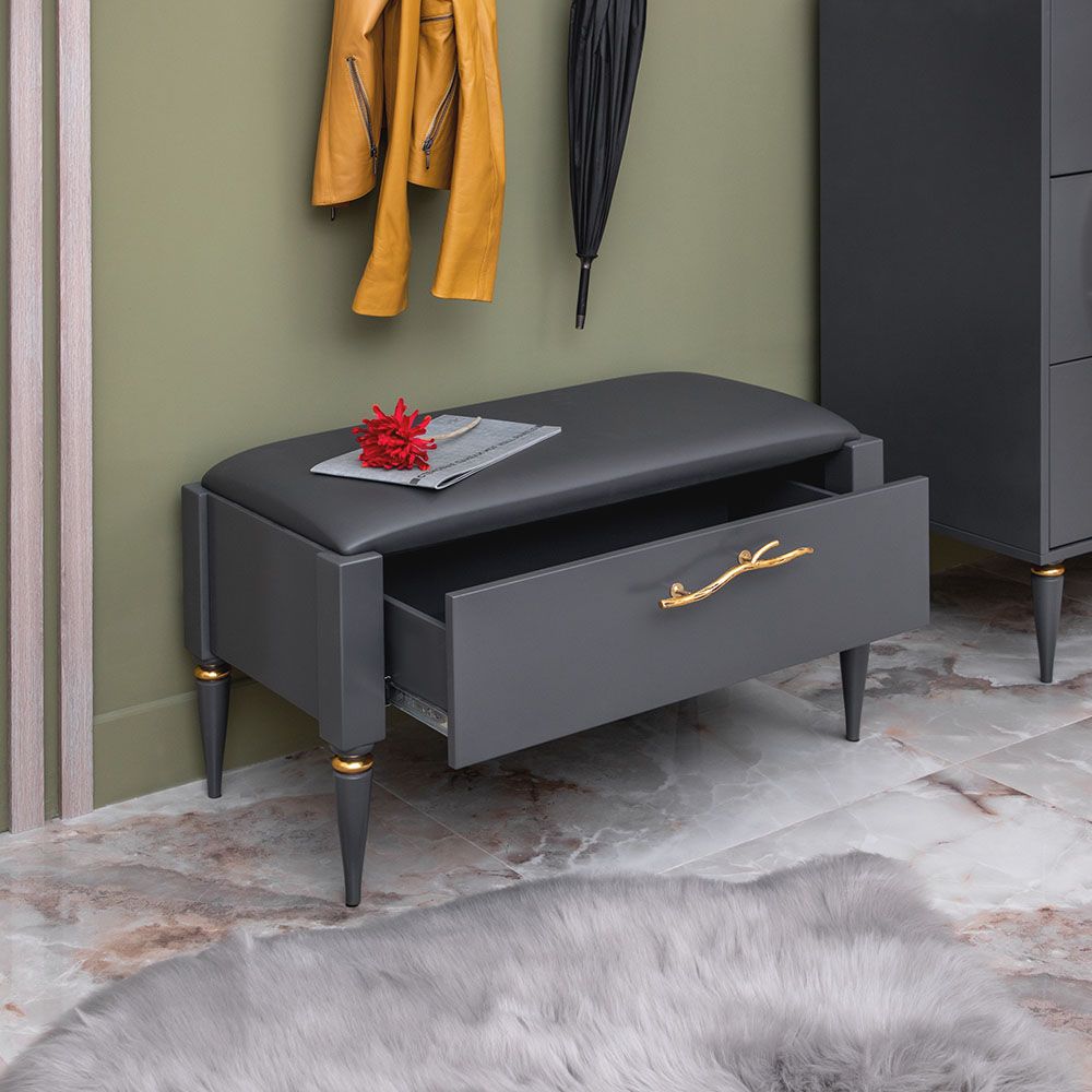 Банкетка Арт Серый Голд