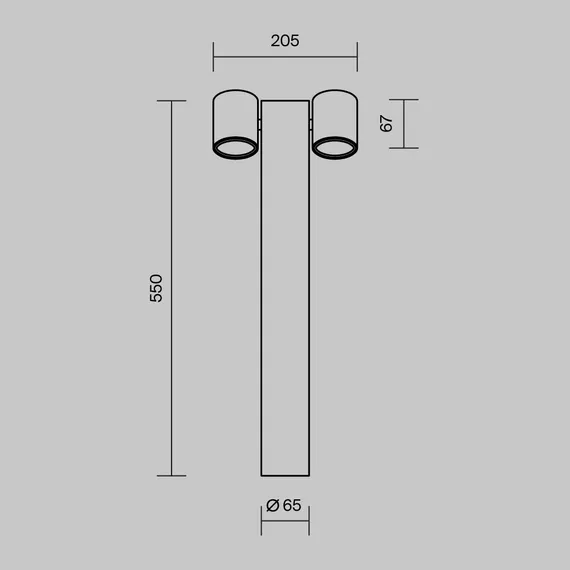Ландшафтный светильник Уолл Стрит / Wall Street GU10х2 50Вт IP 54 Outdoor o010fl-02b