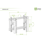 ErgoFount BWM-06-46T Модульное настенное выдвижное крепление для видеостен из дисплеев диагональю 45–70'' (push in – pop out), черное