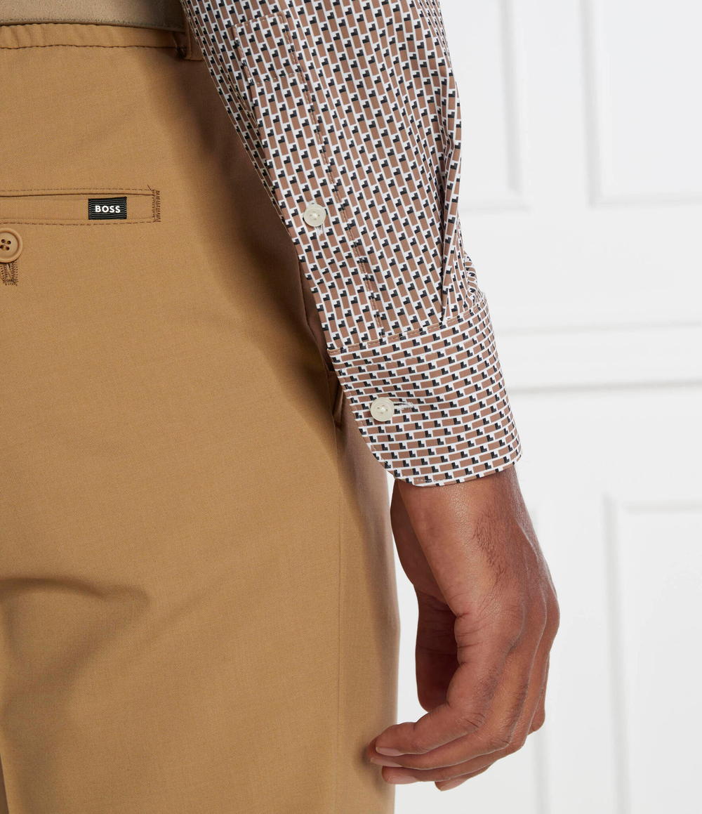 Рубашка P-HANK-s-kent-C1-222 BOSS BLACK - коричневый(50508738)