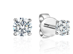 Серьги-пусеты с природными бриллиантами по 0.25 ct
