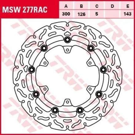 Диск тормозной TRW MSW277RAC