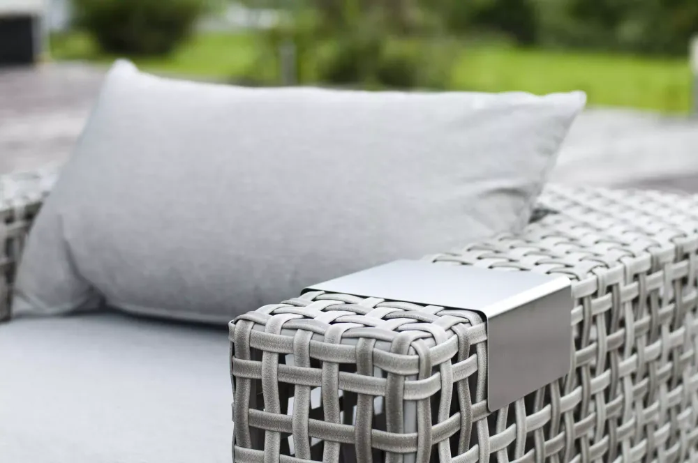 "Тито" кресло из искусственного ротанга, цвет серый