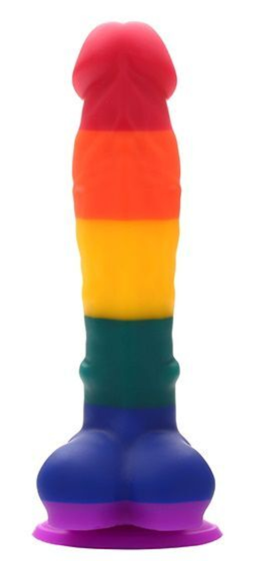 Разноцветный фаллоимитатор-реалистик COLOURFUL DILDO - 20 см.