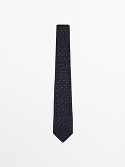 Massimo Dutti Галстук из 100% шелка,  синий