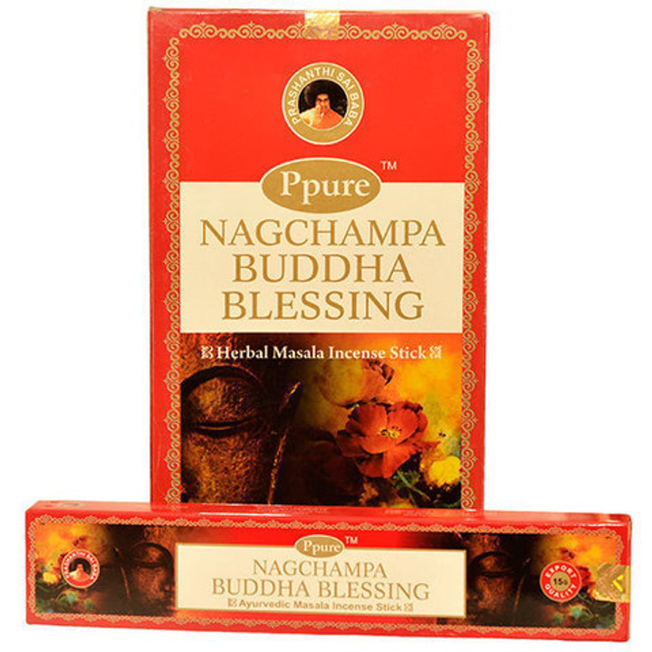 Ppure Nagchampa Buddha Blessing Благовоние-масала Благословение Будды, 15 г