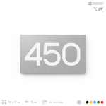 Номер на дверь 450, табличка на дверь для офиса, квартиры, кабинета, аудитории, склада, серая 120х70 мм, Айдентика Технолоджи