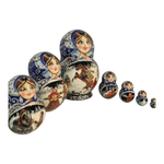 Матрешка 16см "Русская зима" 7 мест